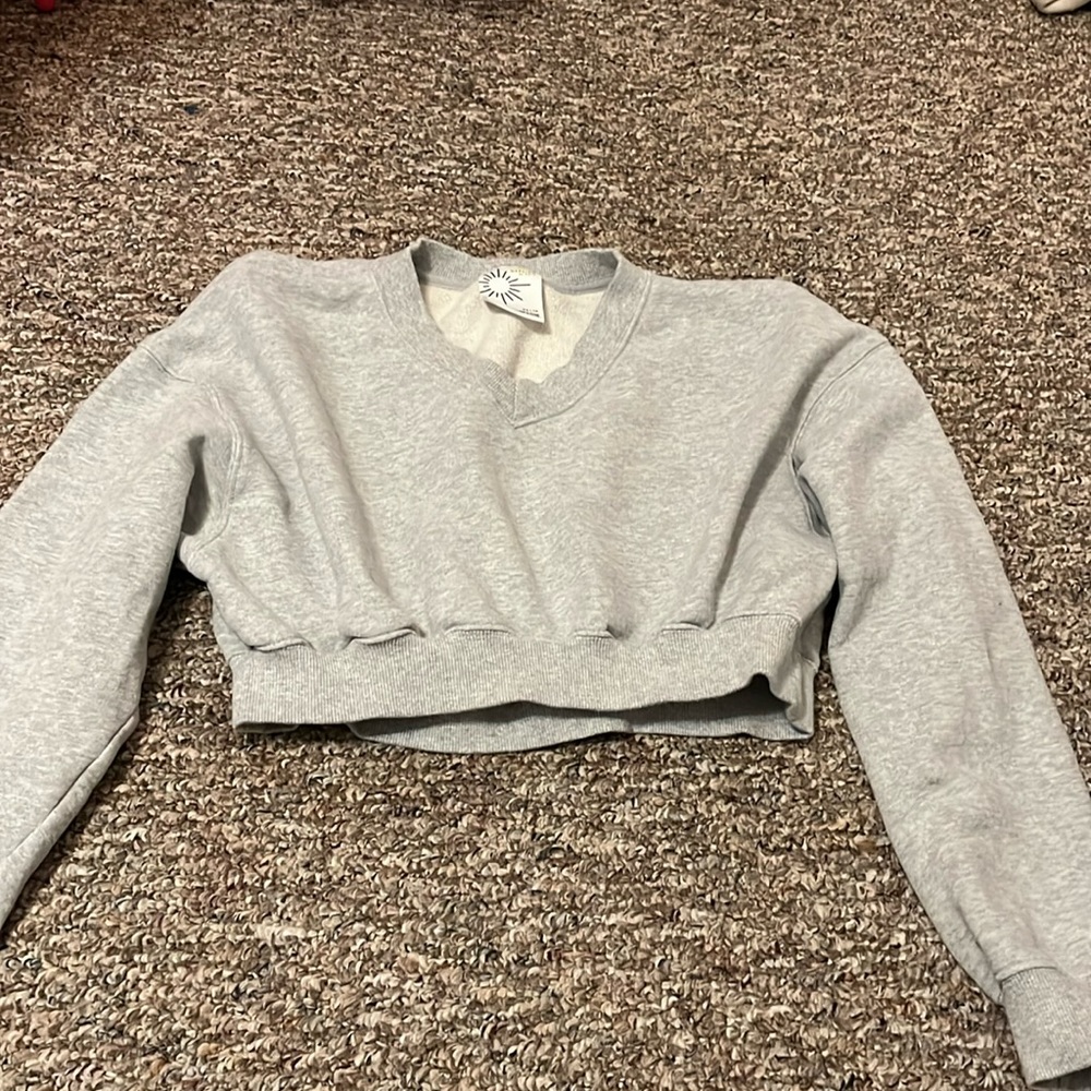 aerie cropped crewneck